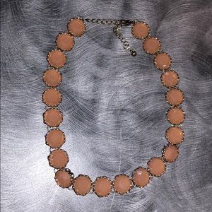 J Crew statement necklace light peach